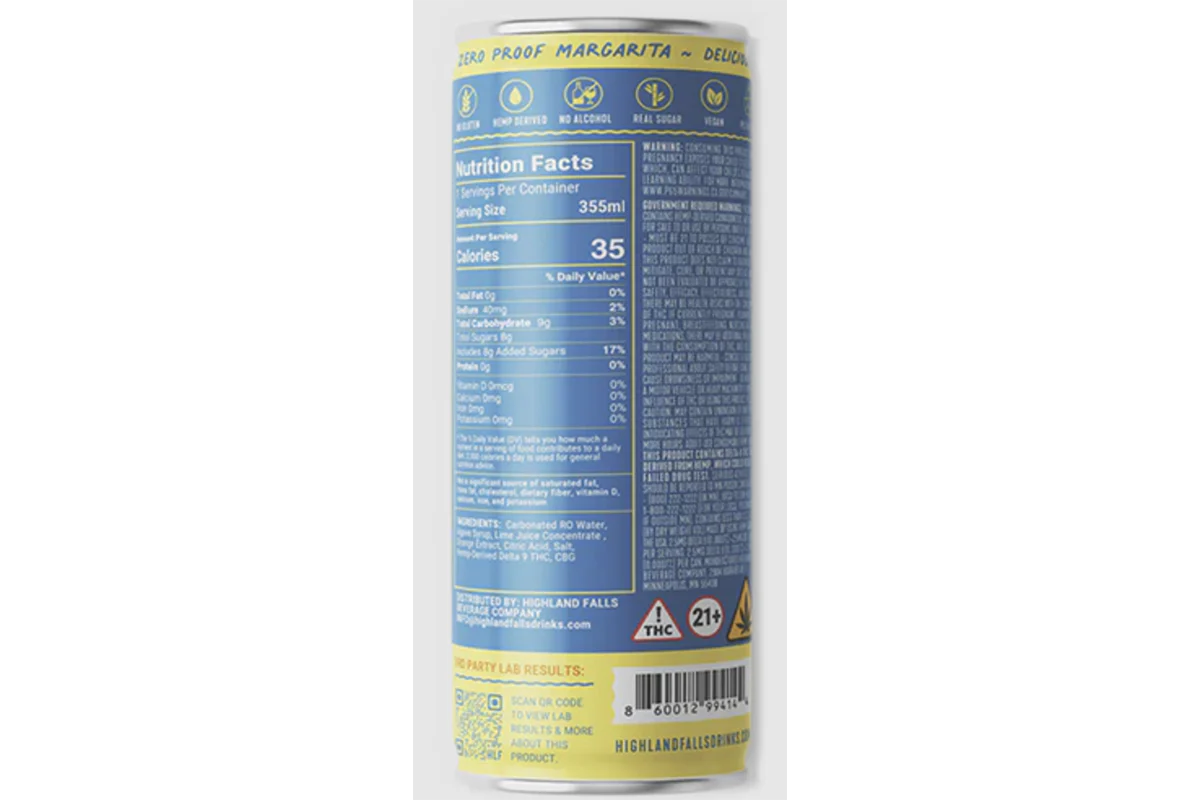 Highland Falls Margarita 2.5 THC - 4pk - Image 2