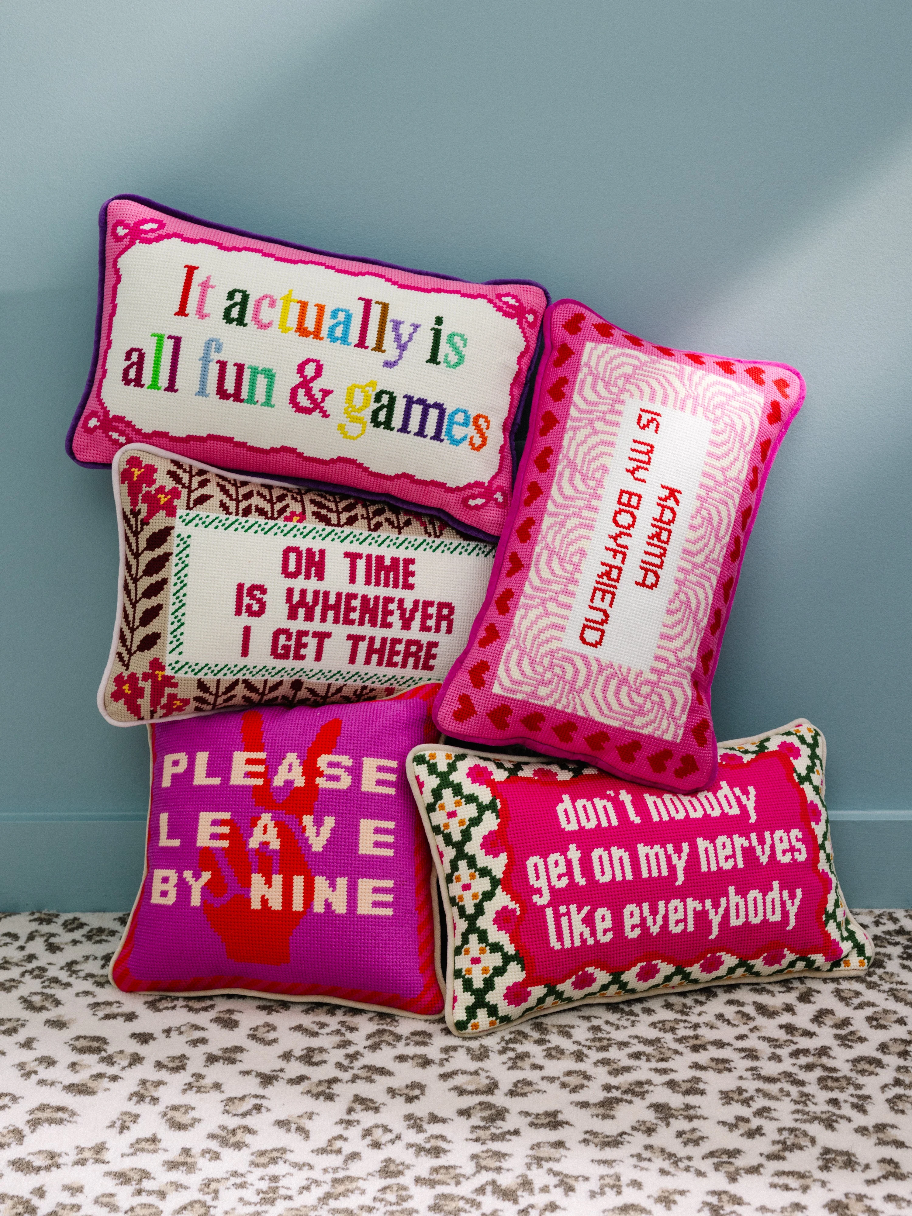 Leave by Nine Needlepoint Pillow - Image 4